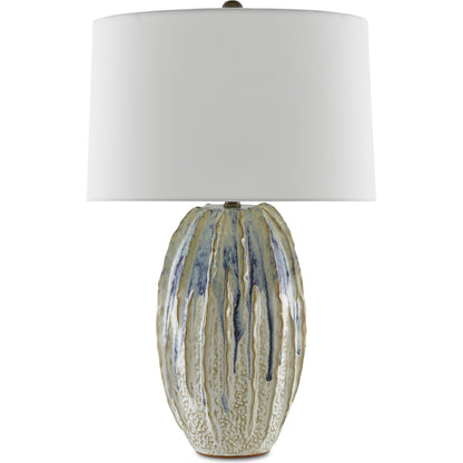 Montmartre Table Lamp by Currey and Company in milk, purple. Made from ceramic in a modern style.