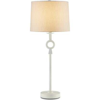 Germaine Table Lamp by Currey and Company in antique brass. Made from aluminum in a transitional style.