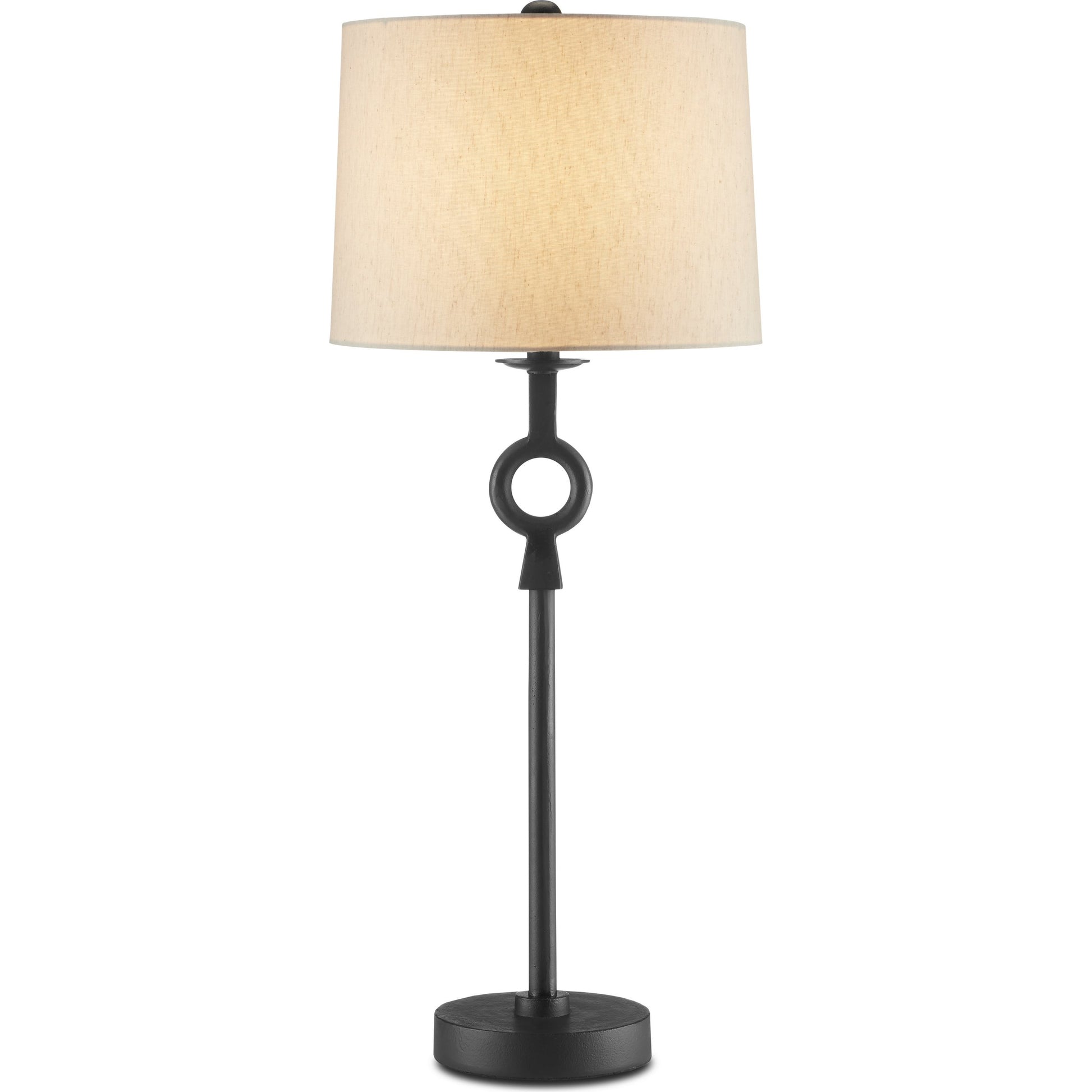 Germaine Table Lamp by Currey and Company in antique brass. Made from aluminum in a transitional style.