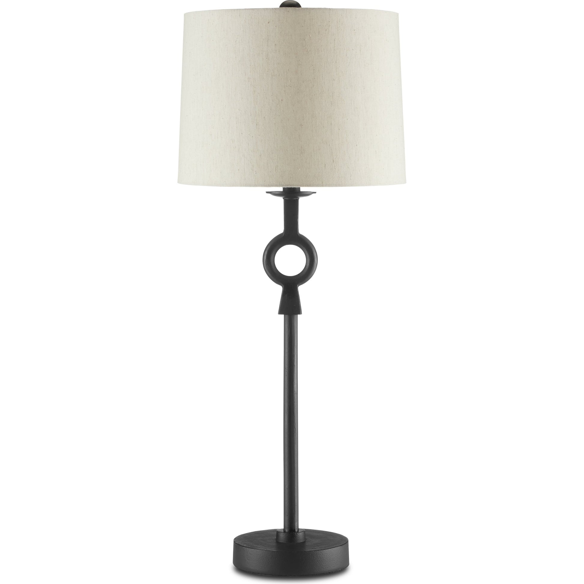 Germaine Table Lamp by Currey and Company in antique brass. Made from aluminum in a transitional style.