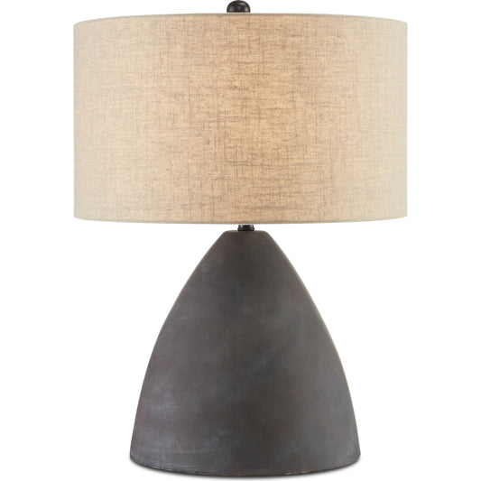 Zea Table Lamp by Currey and Company in antique black. Made from terracotta in a transitional style.