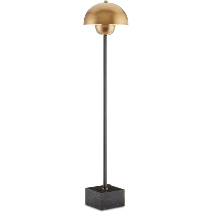 La Rue Table Lamp by Currey and Company in brushed brass, black. Made from metal, marble in a modern style.