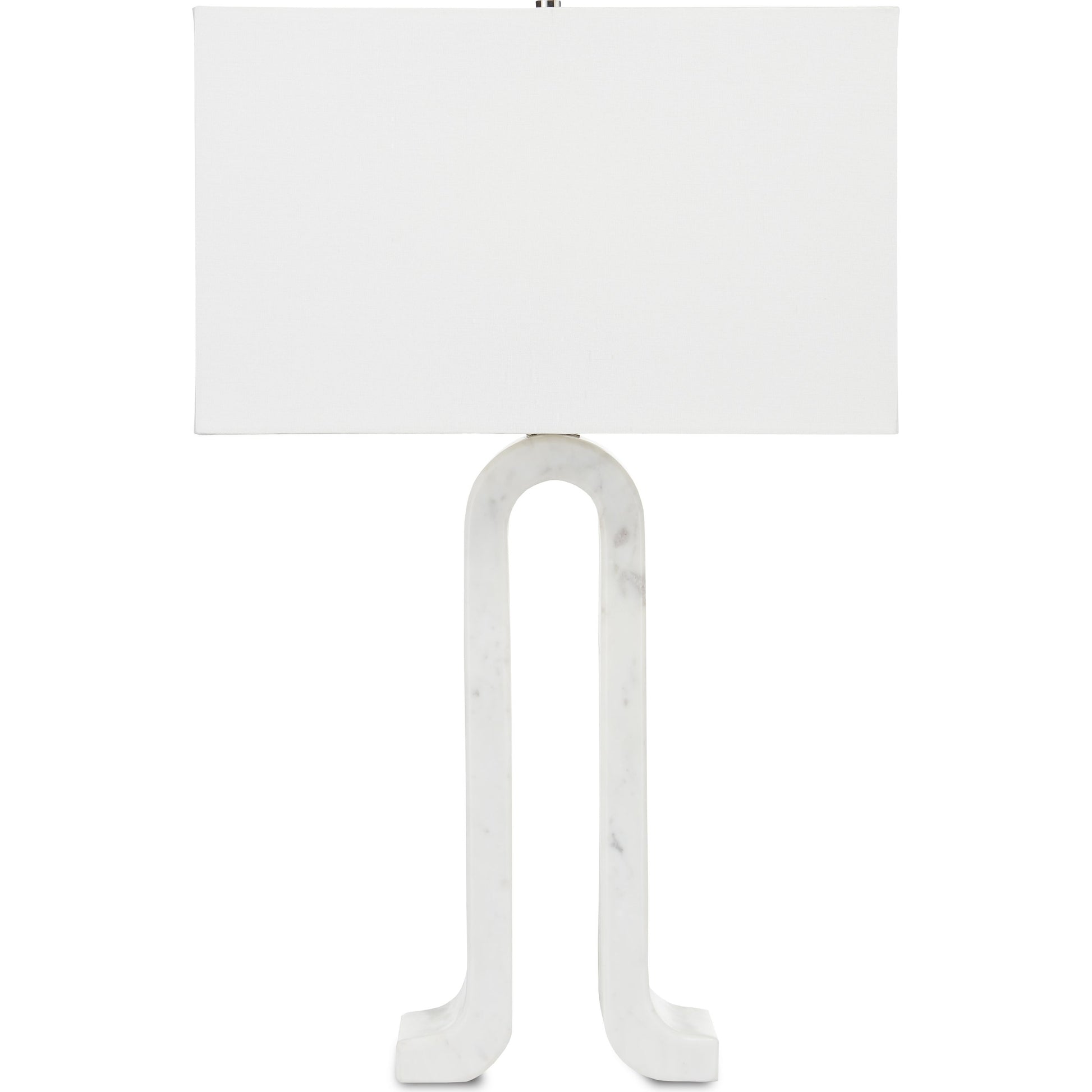 Leo Table Lamp by Currey and Company in white marble. Made from marble in a modern style.