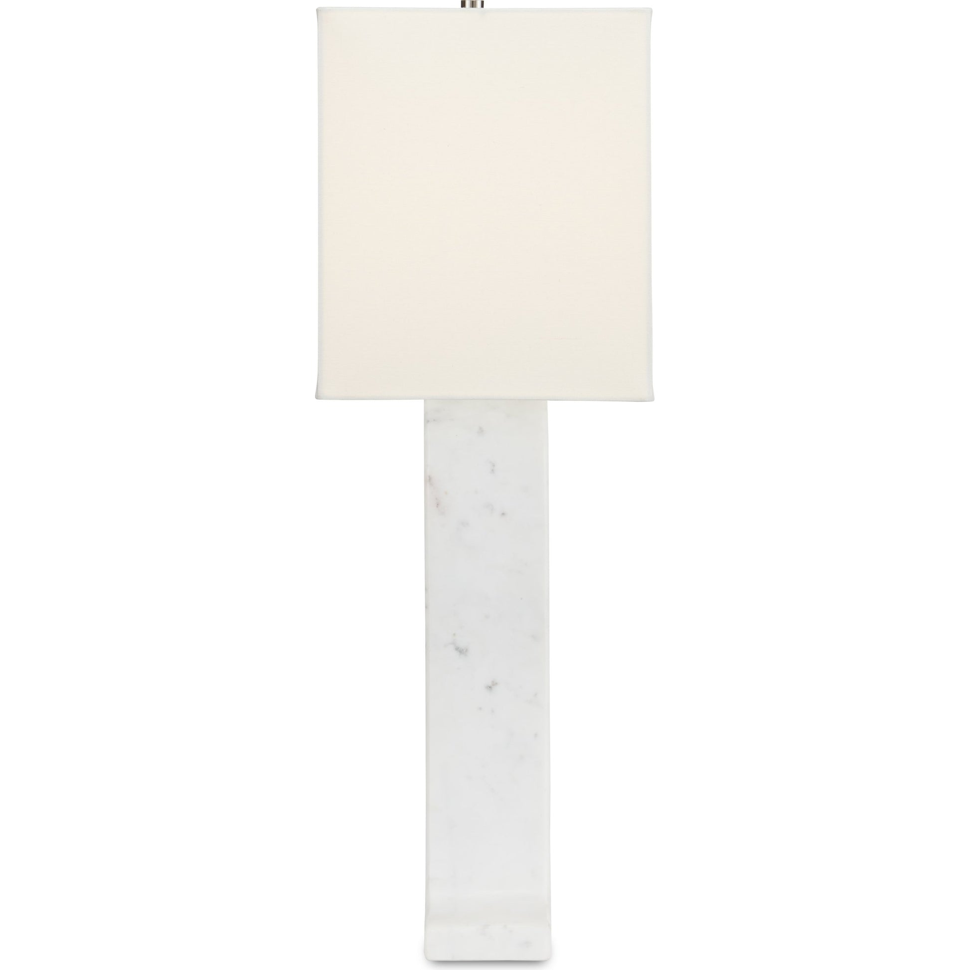 Leo Table Lamp by Currey and Company in white marble. Made from marble in a modern style.