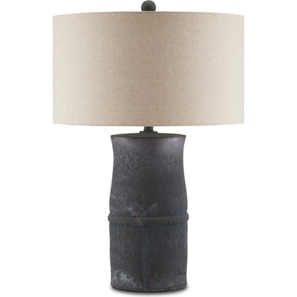 Croft Table Lamp by Currey and Company in charcoal. Made from ceramic in a cottage & farmhouse style.