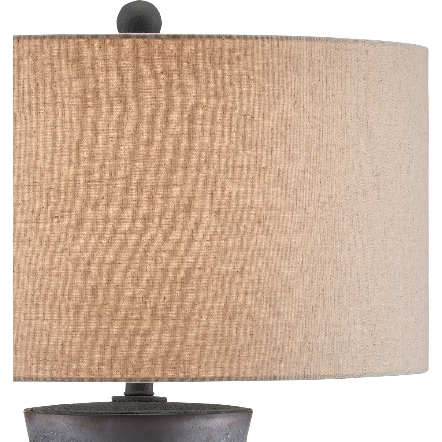 004 SI-1923889 | Closeup | Croft Table Lamp by Currey and Company in charcoal. Made from ceramic in a cottage & farmhouse style.