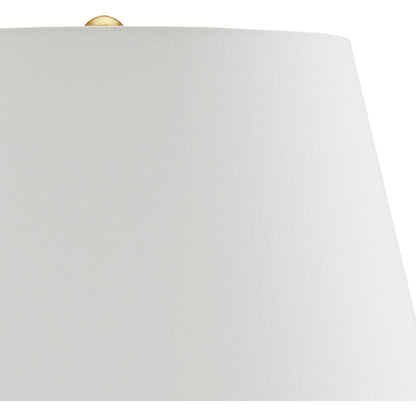 Sakura Table Lamp by Currey and Company in blue, white, gold leaf. Made from porcelain, steel in a transitional style.