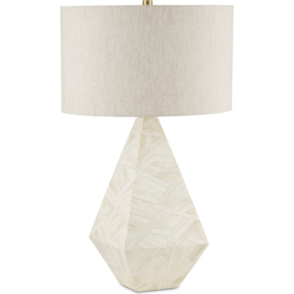 Elysium Table Lamp by Currey and Company. Made from bone, engineered wood in a modern style.