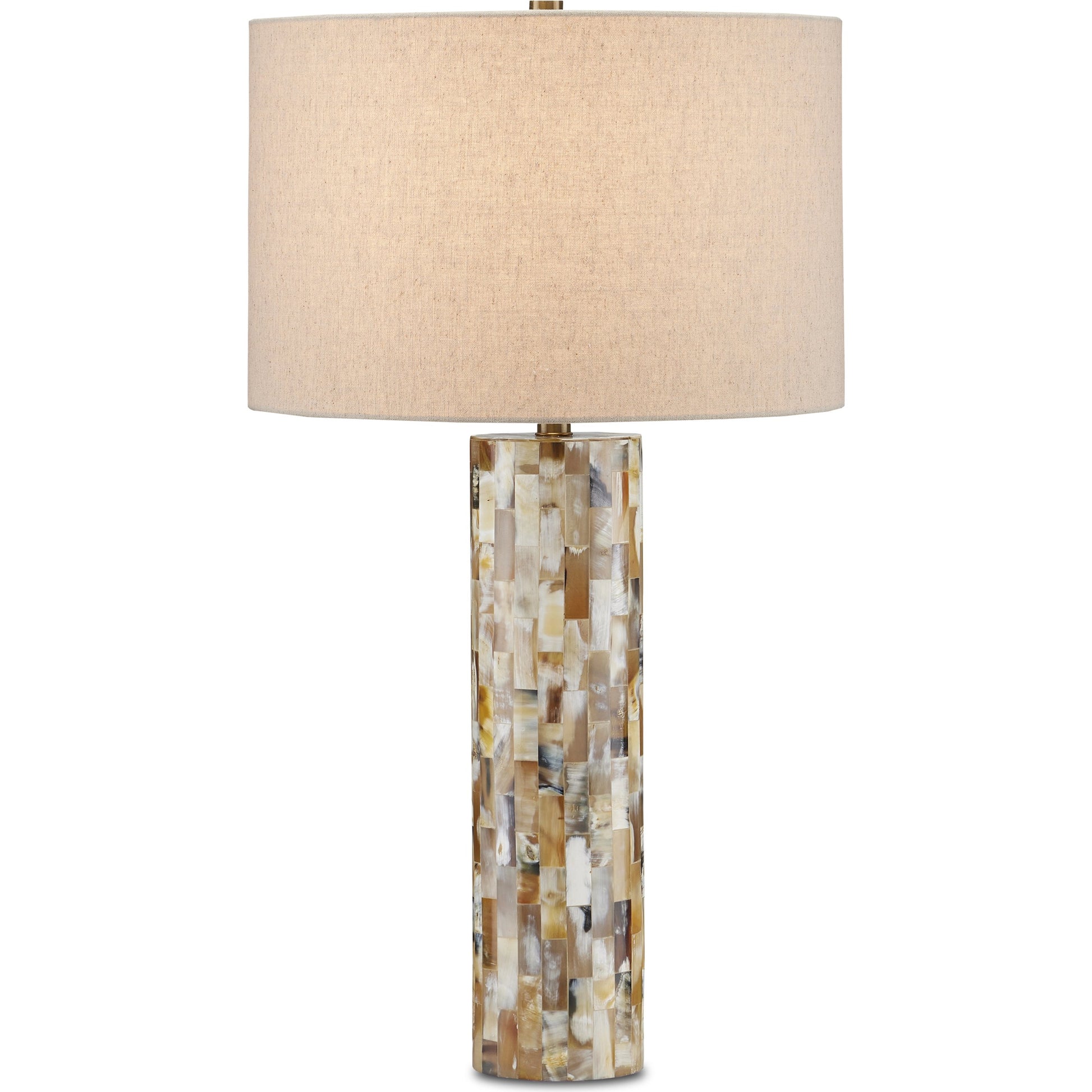 Colevile Table Lamp by Currey and Company. Made from horn, brass, engineered wood in a modern style.