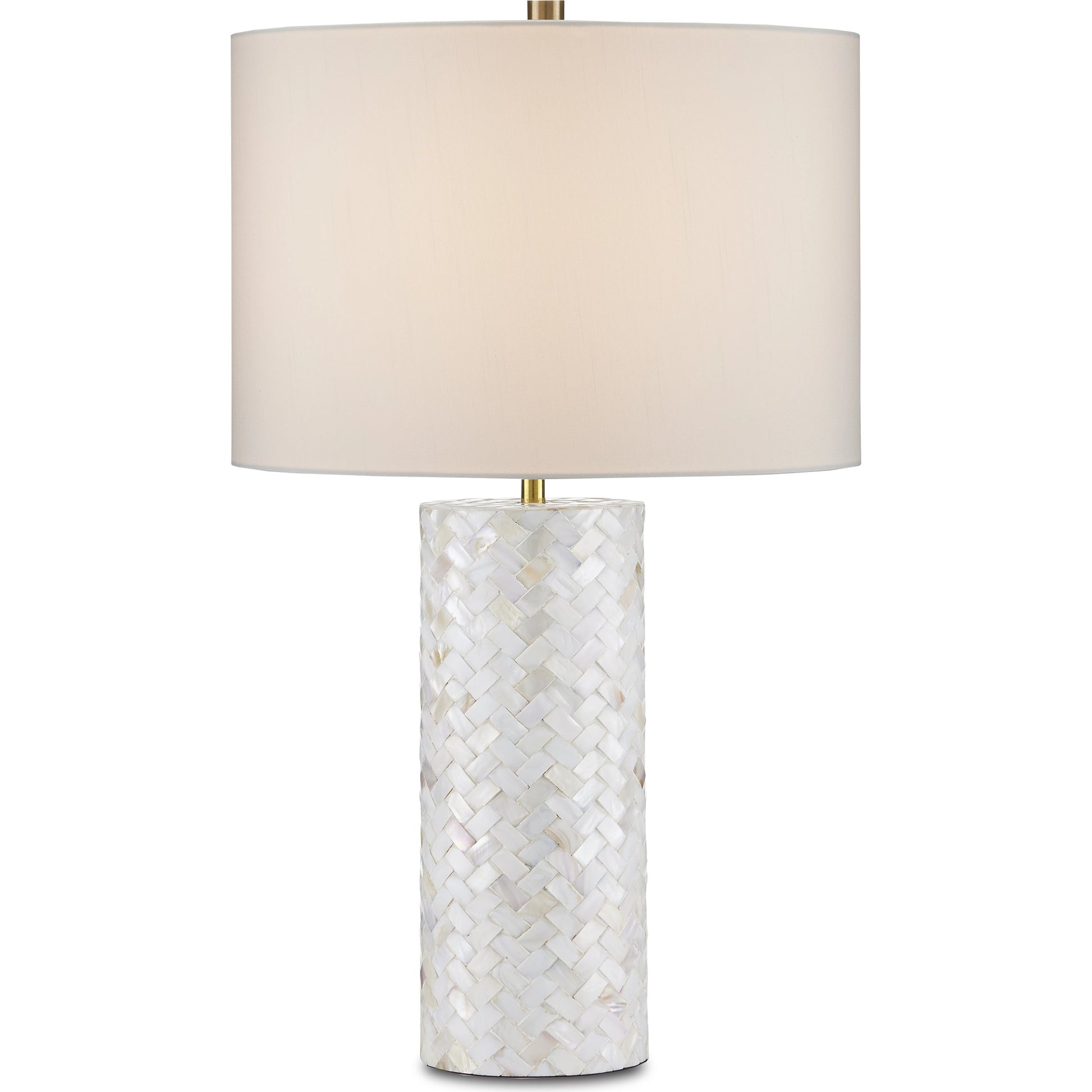 Meraki Mother-Of-Pearl Table Lamp by Currey and Company. Made from mother of pearl, engineered wood in a modern style.