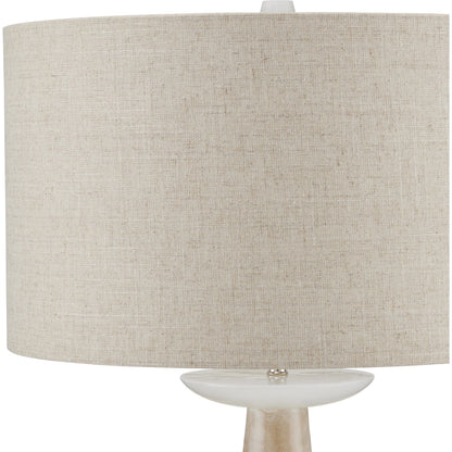 Pharos Alabaster Table Lamp by Currey and Company. Made from alabaster in a modern style.