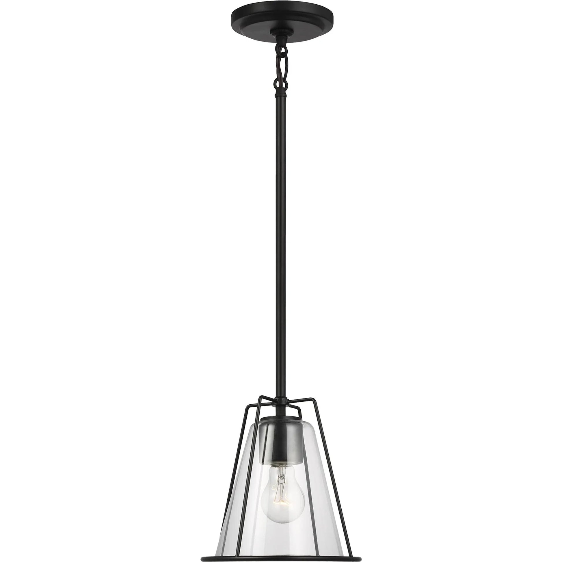 Framework One Light Pendant by Visual Comfort & Co.. Made from steel in a modern style.