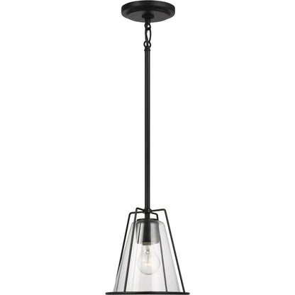 Framework One Light Pendant by Visual Comfort & Co.. Made from steel in a modern style.