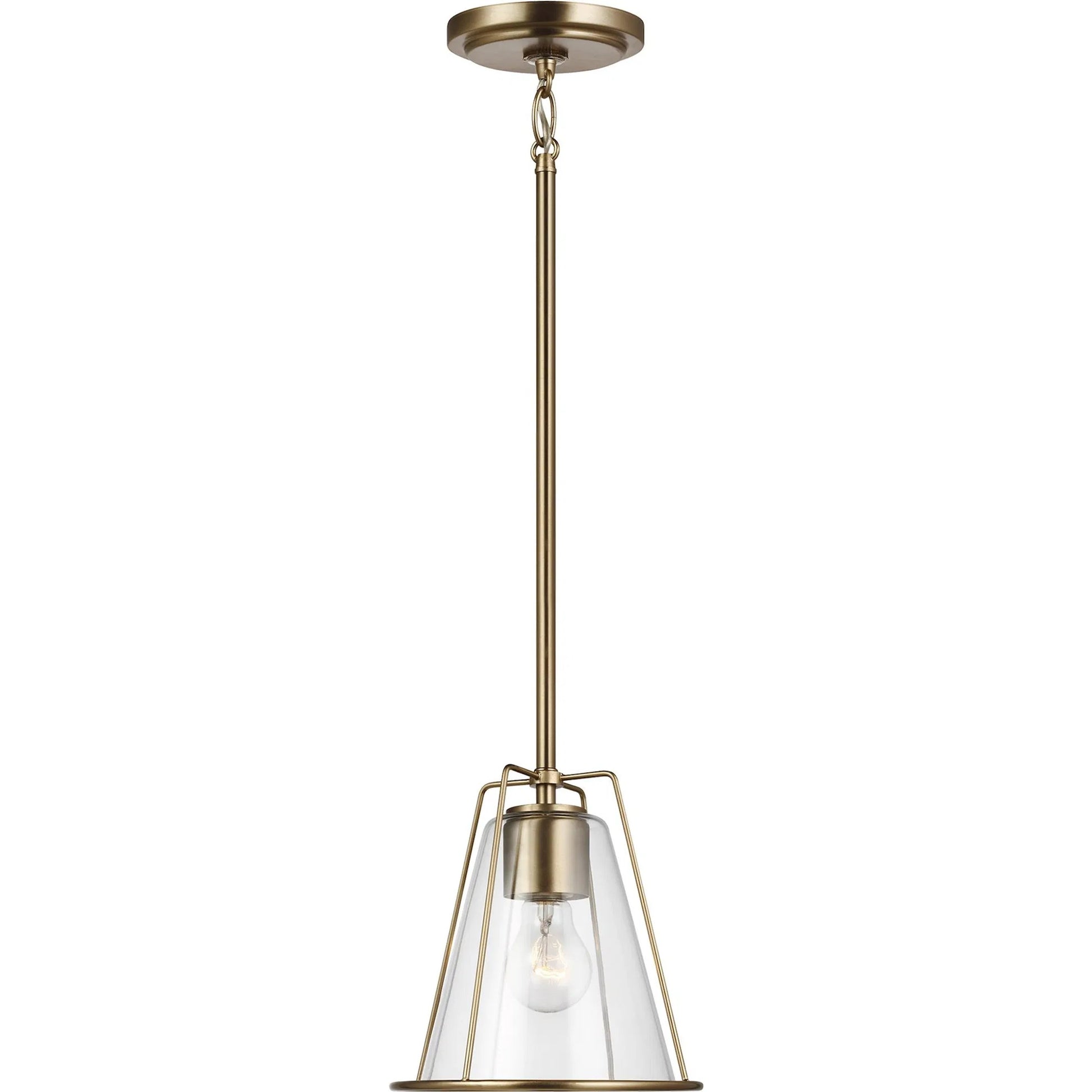 Framework One Light Pendant by Visual Comfort & Co.. Made from steel in a modern style.