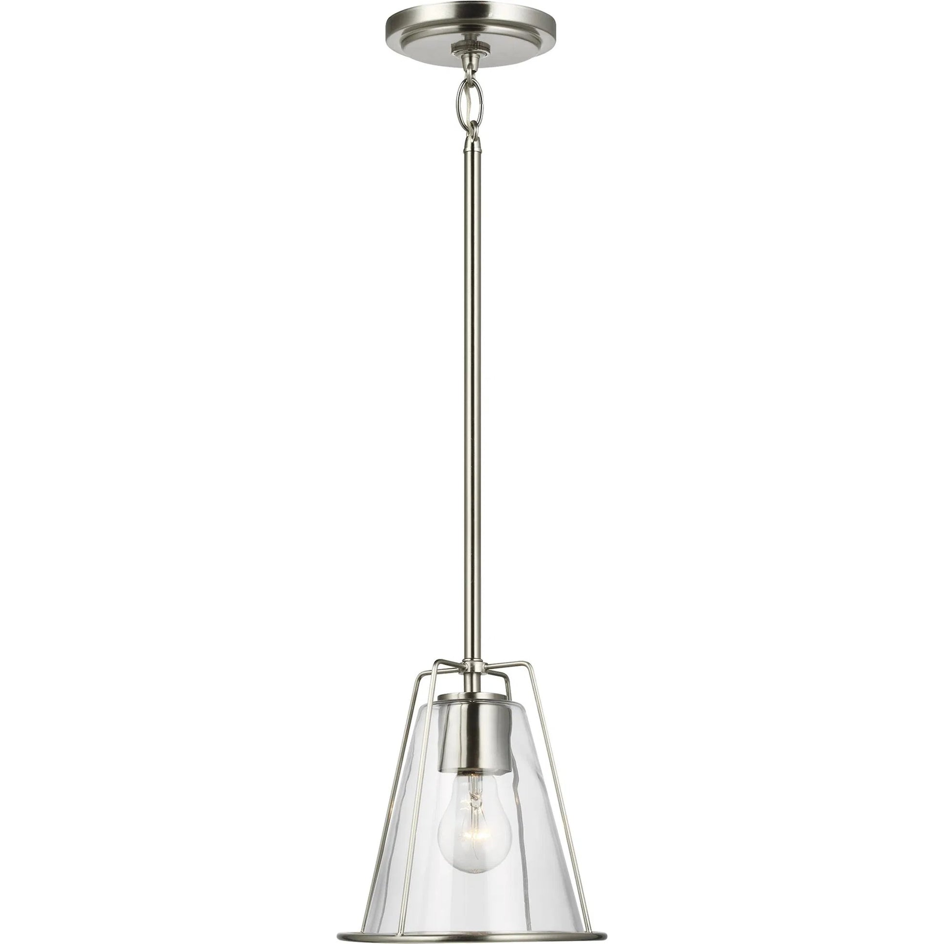 Framework One Light Pendant by Visual Comfort & Co.. Made from steel in a modern style.