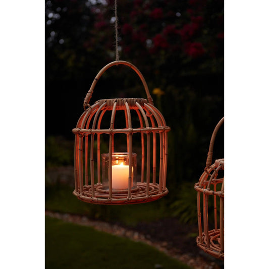 Olvera Lantern by Accent Decor in natural. Made from wood in a cottage & farmhouse style.