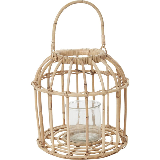Olvera Lantern by Accent Decor in natural. Made from wood in a cottage & farmhouse style.