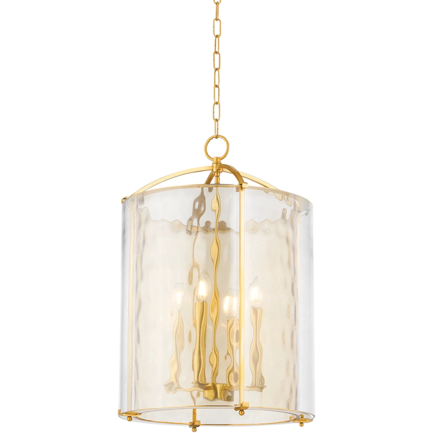 002 SI-2335878 | Primary Silo | Ramsey Lantern by Hudson Valley in aged brass. Made from steel in a modern style.