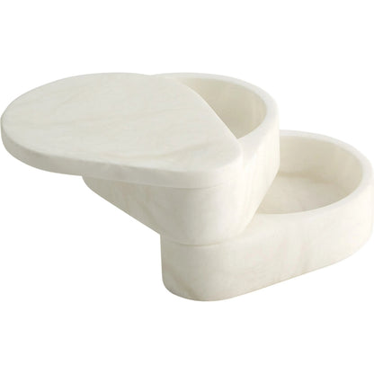 Alabaster Teardrop Double Box by Global Views. Made from unique in a modern style.
