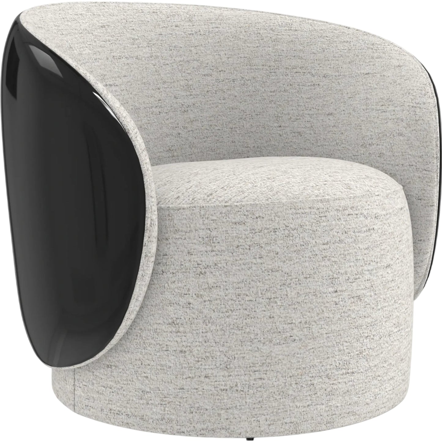 001 SI-2370755 | Primary Silo | Cuff Swivel Chair by Caracole in ivory and piano black. Made from unique in a modern style.