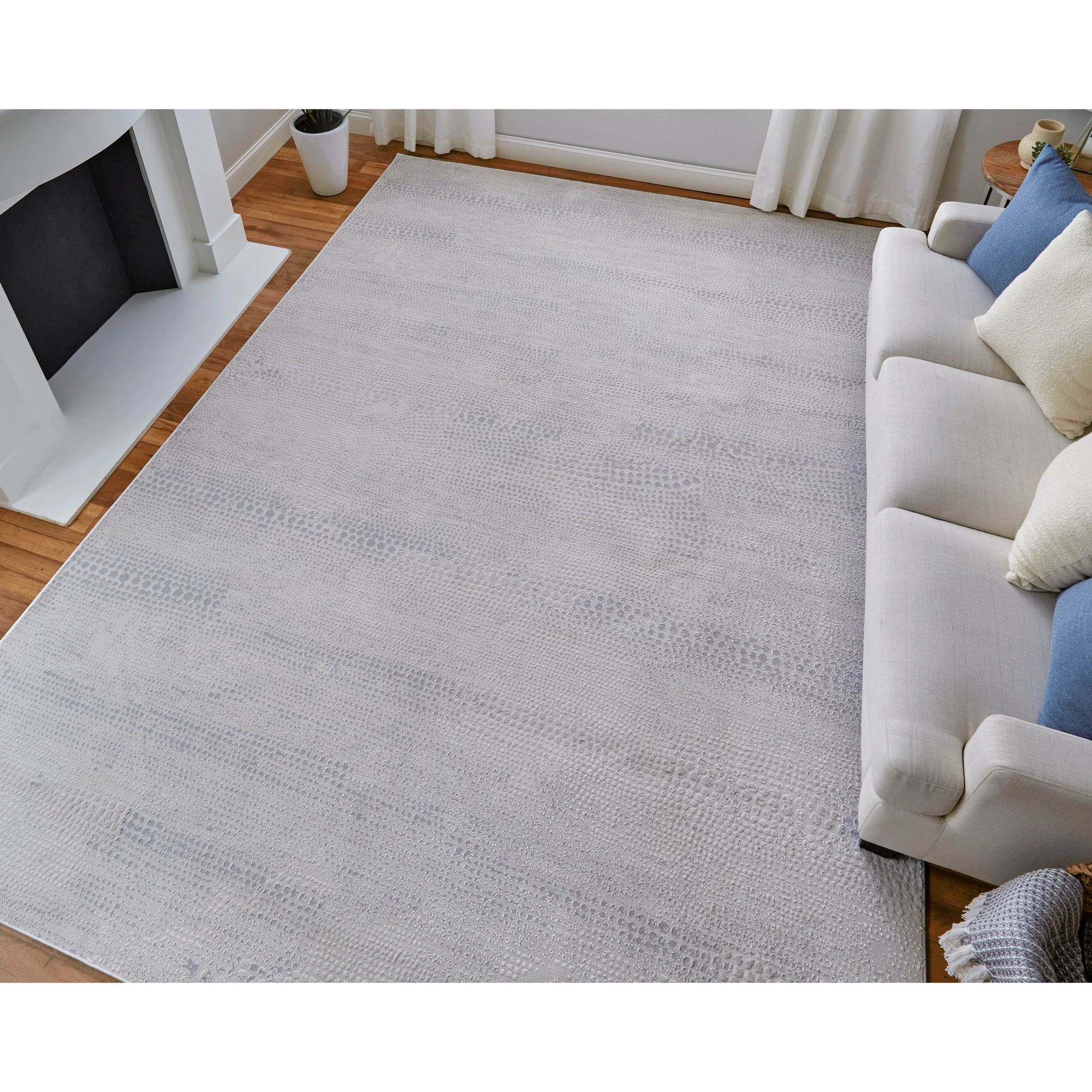 Prasad Rug - 67039N8F by Feizy in ivory, silver, gray. Made from polypropylene, polyester in a unique style.