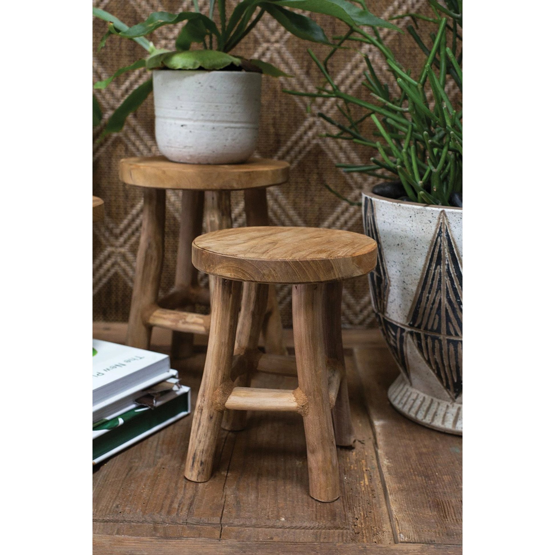 Cobble Stand by Accent Decor in natural. Made from wood in a modern style.
