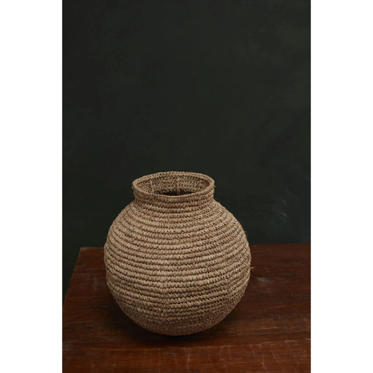 Mendocino Basket by Accent Decor in natural. Made from natural fibers in a cottage & farmhouse style.