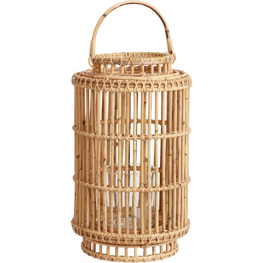 Tindra Lantern by Accent Decor in natural. Made from wood in a cottage & farmhouse style.