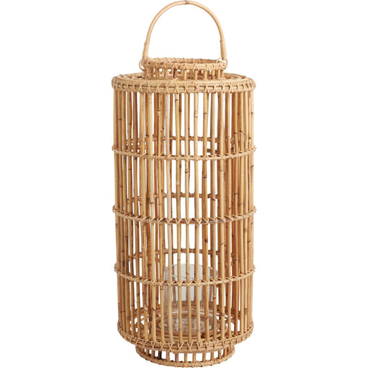 Tindra Lantern by Accent Decor in natural. Made from wood in a cottage & farmhouse style.