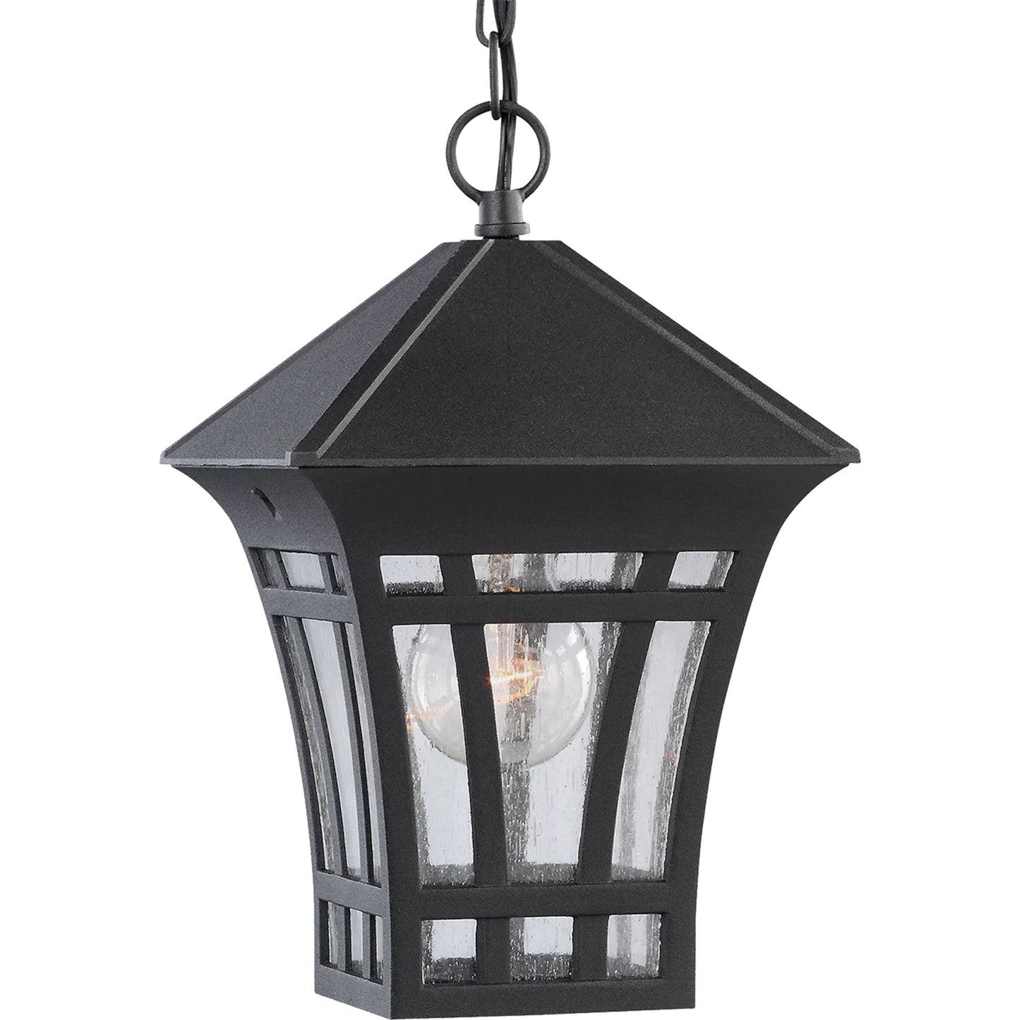 001 SI-2240612 | Primary Silo | Herrington One Light Outdoor Pendant by Visual Comfort & Co. in black. Made from aluminum in a cottage & farmhouse style.
