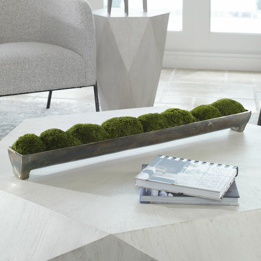 Canal Moss Centerpiece by Uttermost in bronze. Made from aluminum, foam in a cottage & farmhouse style.