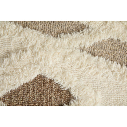 Anica Transitional Geometric Rug - 8008F by Feizy in ivory, taupe, brown. Made from wool in a unique style.