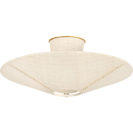 001 SI-2388389 | Primary Silo | Salisbury Mills Semi Flush by Hudson Valley in gold leaf. Made from iron in a unique style.