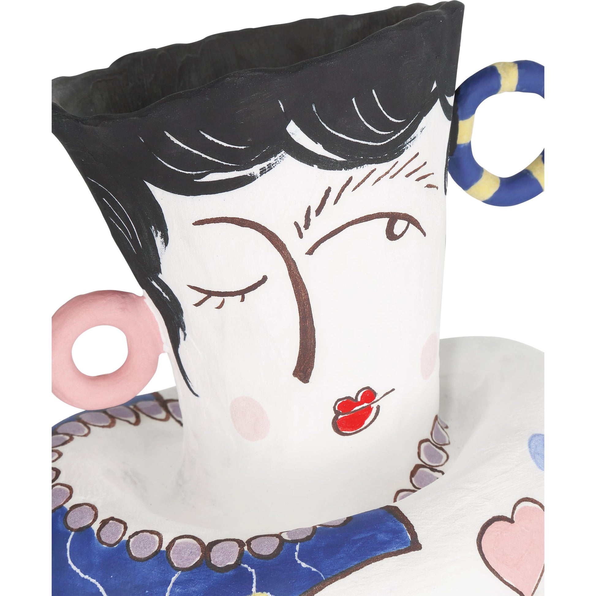 Osamu Objects Set by Currey and Company in white, multicolor. Made from porcelain in a modern style.