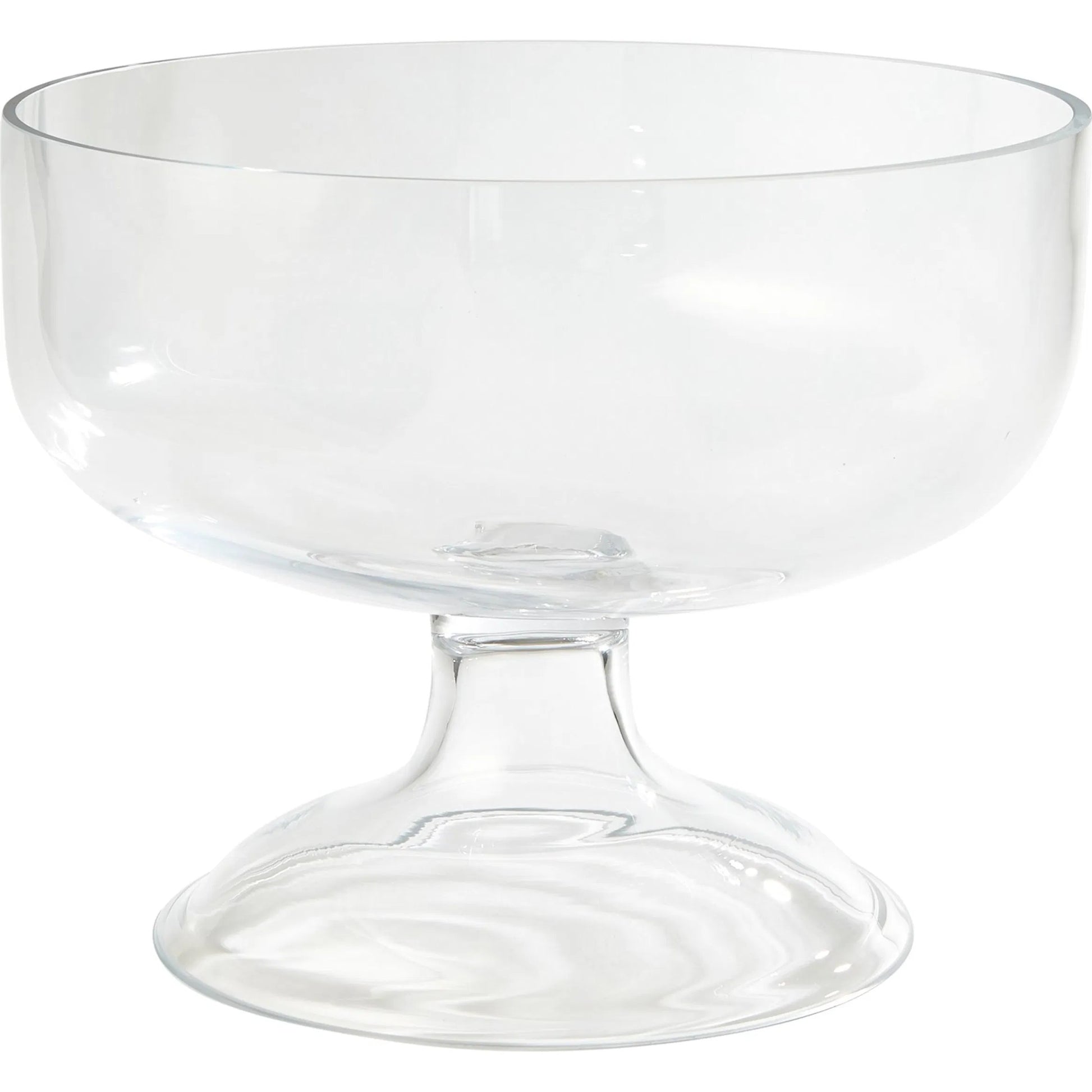 Giant Glass Compote by Global Views in natural. Made from art glass in a unique style.