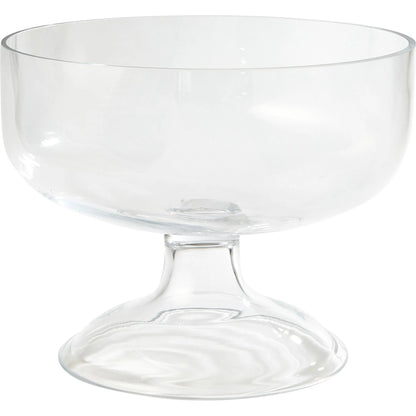 Giant Glass Compote by Global Views in natural. Made from art glass in a unique style.