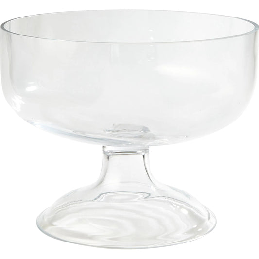 Giant Glass Compote by Global Views in natural. Made from art glass in a modern style.