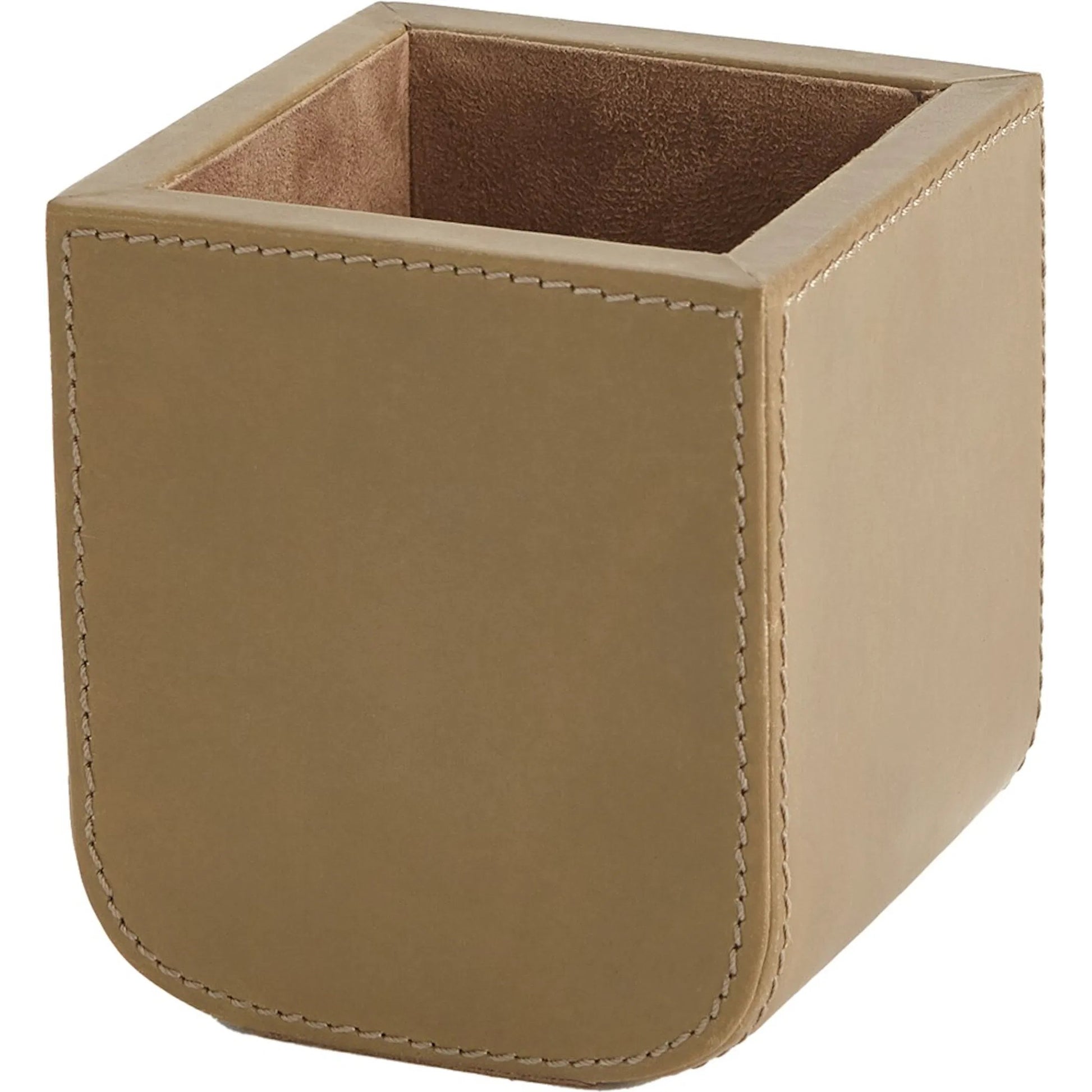 Radius Edge Leather Pencil Cup by Global Views. Made from unique in a transitional style.