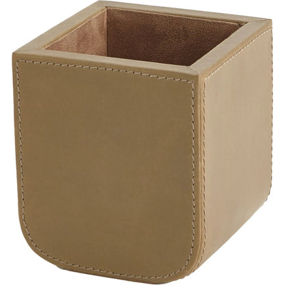 Radius Edge Leather Pencil Cup by Global Views. Made from unique in a transitional style.