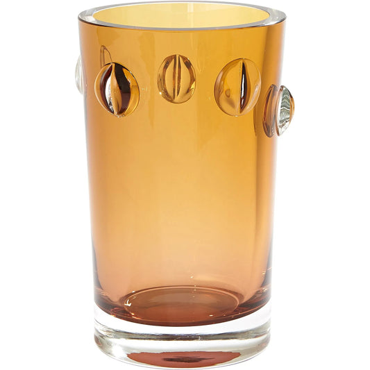 Glass Collection Vase by Global Views in amber. Made from unique in a eclectic & global style.