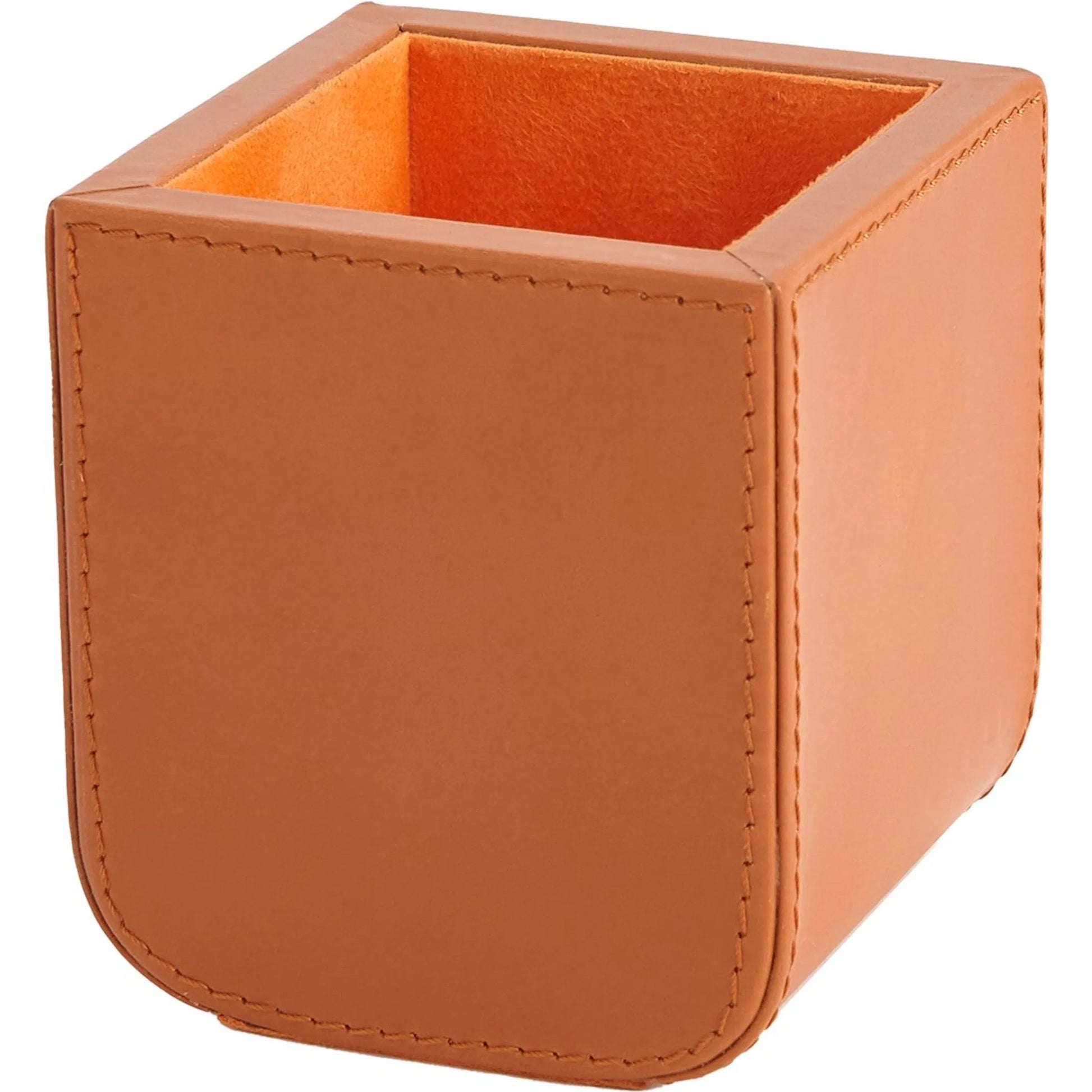Radius Edge Leather Pencil Cup by Global Views. Made from unique in a transitional style.