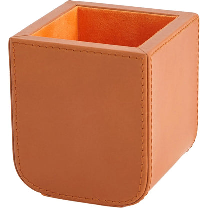 Radius Edge Leather Pencil Cup by Global Views. Made from unique in a transitional style.