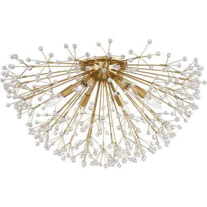 Dunkirk Semi Flush by Hudson Valley. Made from steel in a eclectic & global style.