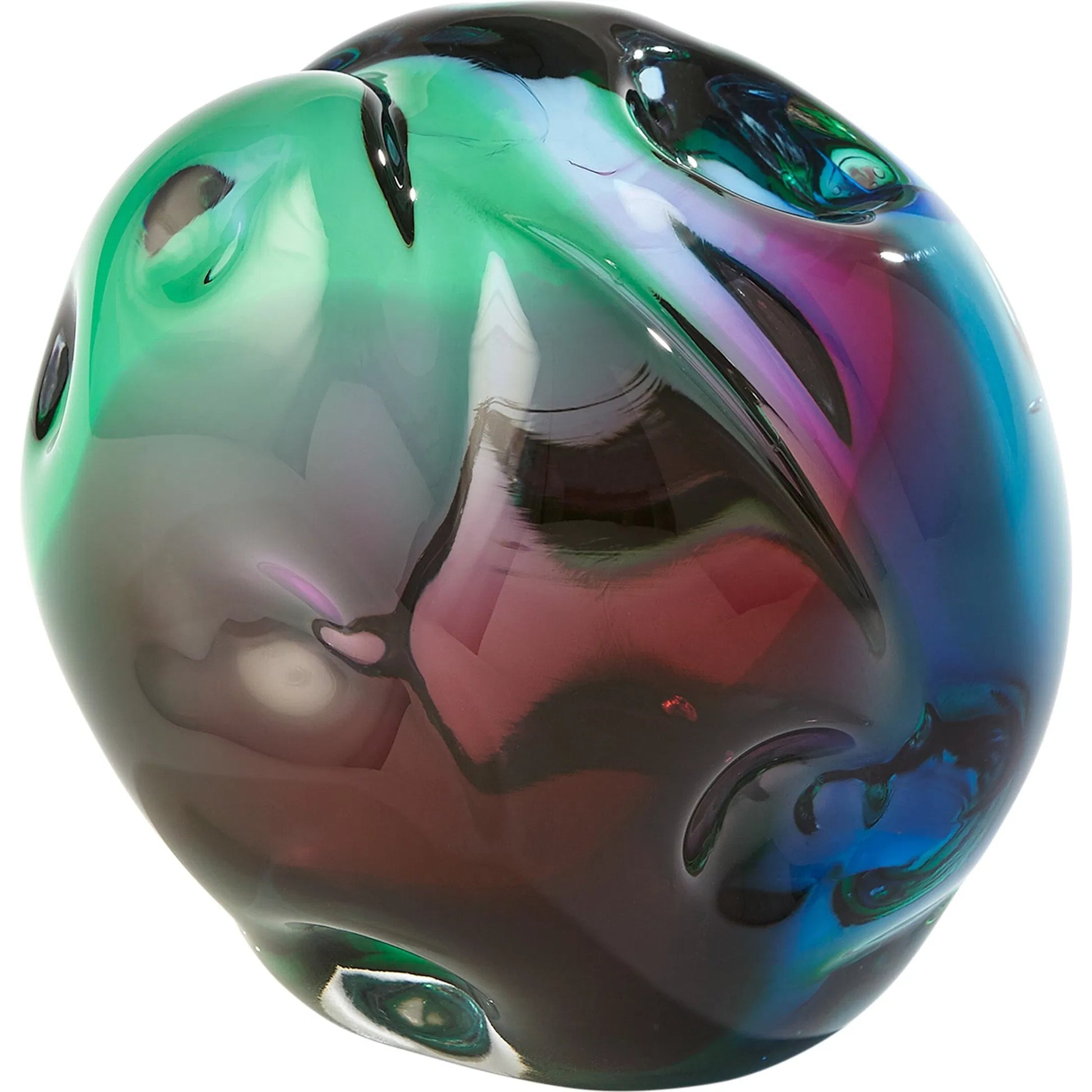 Dimpled Sphere by Global Views. Made from art glass in a eclectic & global style.