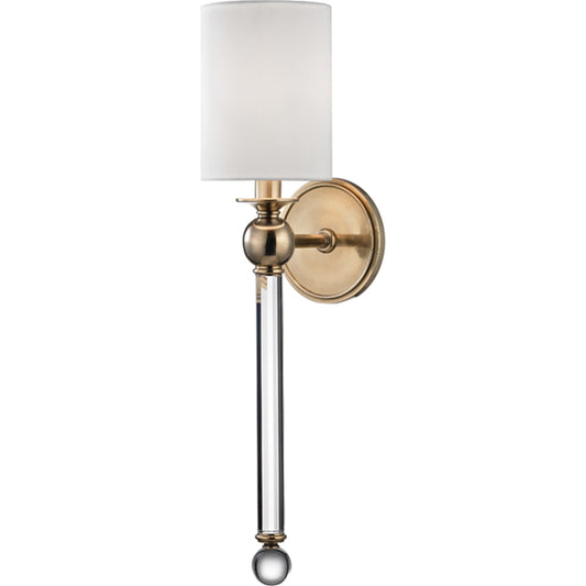 Gordon Wall Sconce by Hudson Valley. Made from brass in a transitional style.
