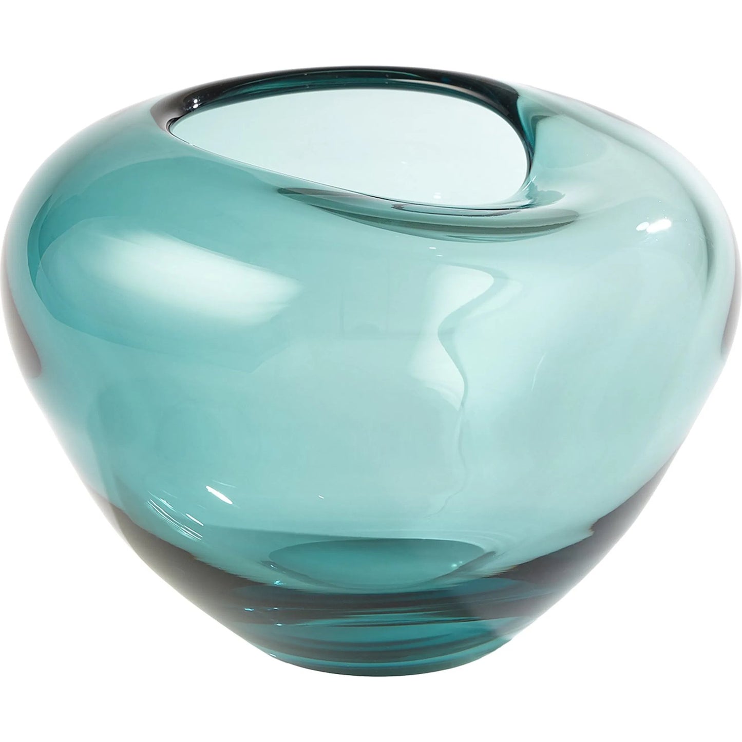 006 SI-2324641,SI-2324642 | Additional Silo | Undulating Vase by Global Views in azure. Made from unique in a unique style.