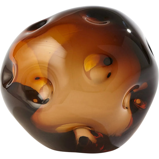 Dimpled Sphere by Global Views in chocolate. Made from unique in a unique style.