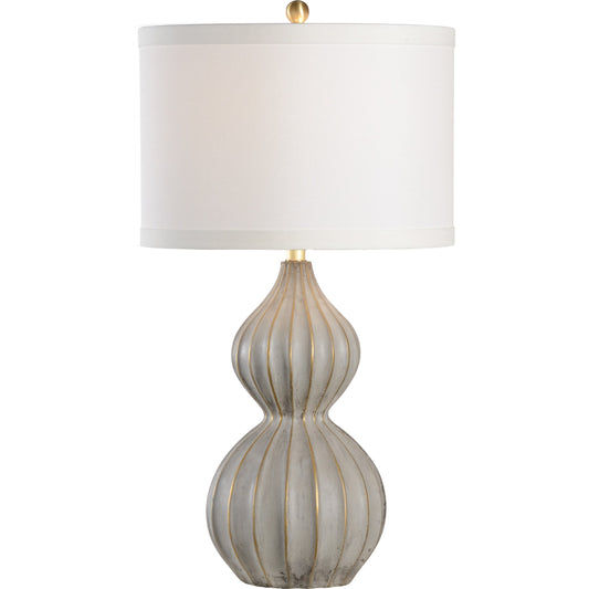 Delphine Lamp by Wildwood in gray, gold. Made from misc in a modern style.