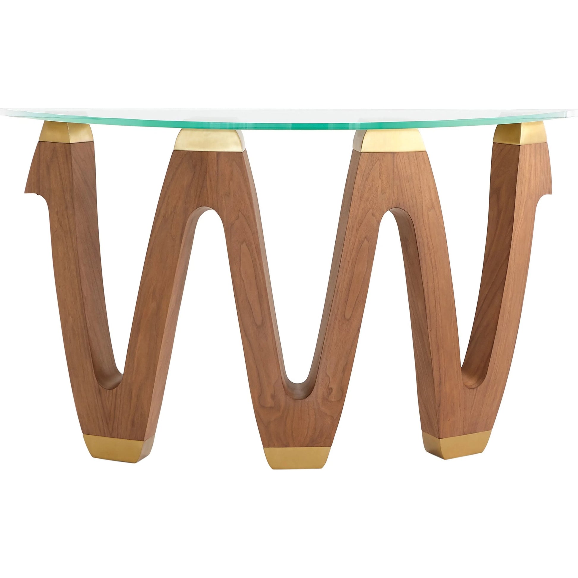 Wave Console by Global Views in natural, red and walnut. Made from unique in a modern style.