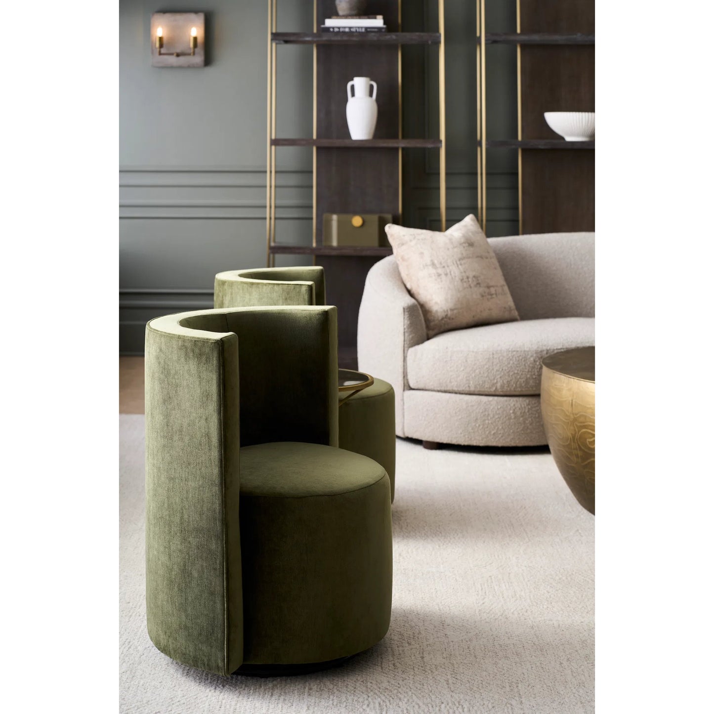004 SI-2636073 | Additional Silo | Libby Langdon Wesley Etageré by Fairfield Chair in brown and cerused espresso. Made from ash solids in a unique style.